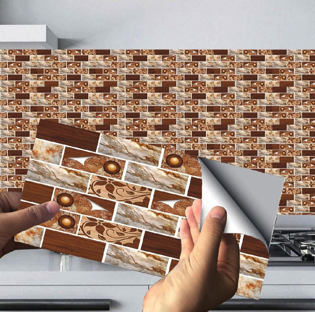 New Brown Adhesive Tile Stickers