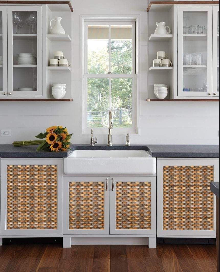 New Brown Mosaic Tile Stickers