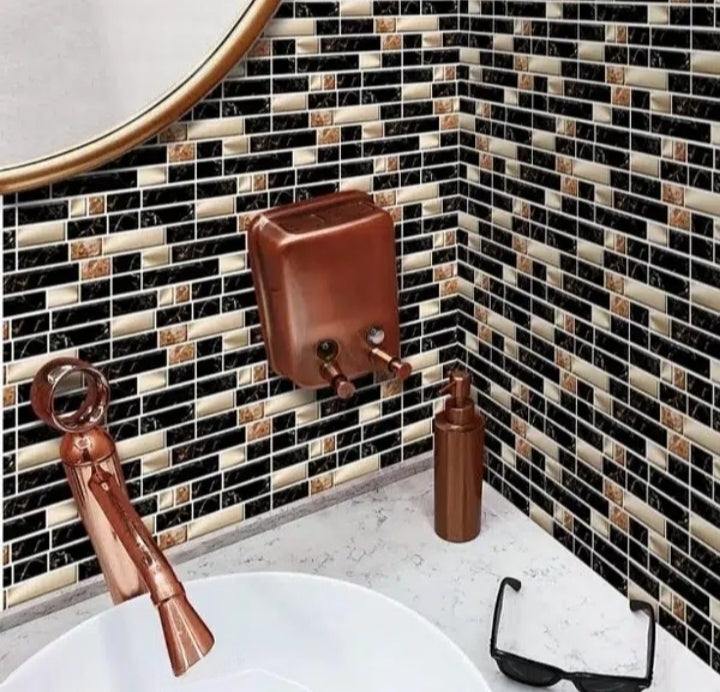 Colorful Black Mosaic Tile Stickers