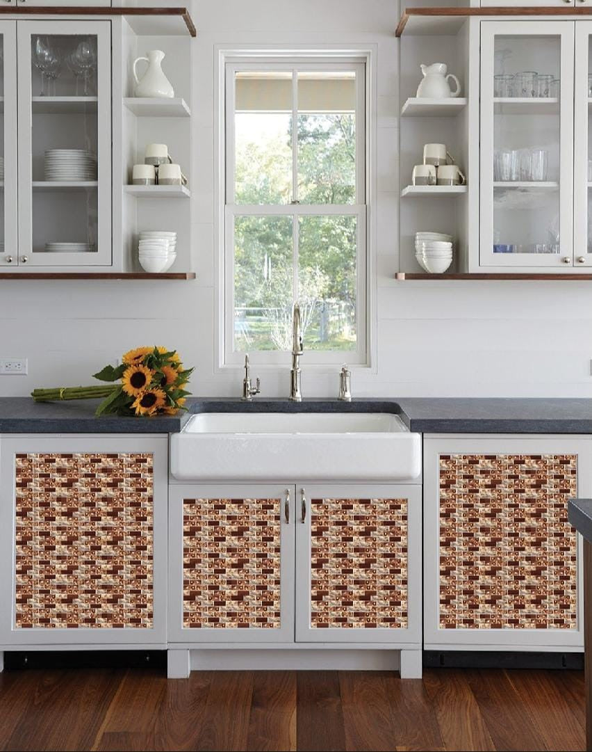 New Brown Adhesive Tile Stickers